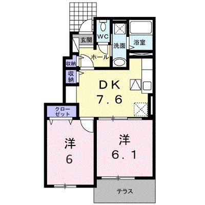 クレセールＡ 102【管理NO：1-018118601-01020】の外観画像