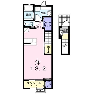 オレガノ　Ｂ 204【管理NO：1-027298502-02040】 ★家具家電は申し込み後に搬入しますの外観画像