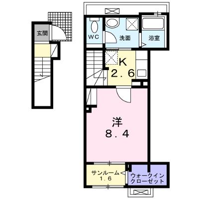 ベル　アルカン　シエル 202【管理NO：1-027061801-02020】 ★家具家電は申し込み後に搬入しますの外観画像