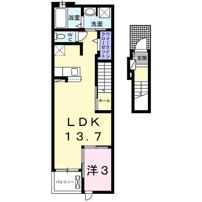 プルメリア　Ｂ 202【管理NO：1-026456102-02020】 ★家具家電は申し込み後に搬入します 2026年07月下旬入居可能の外観画像