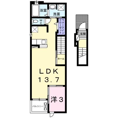 プルメリア　Ａ 204【管理NO：1-026456101-02040】 ★家具家電は申し込み後に搬入します★の外観画像