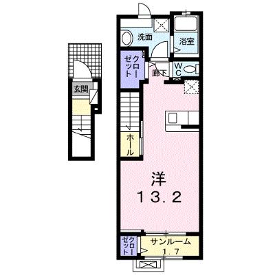 Ｖｅｎｔ・Ｖｅｒｔ　Ⅲ 202【管理NO：1-024866101-02020】 ★家具家電は申し込み後に搬入します★の外観画像