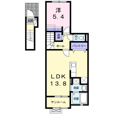 レジデンス・ジール　Ⅰ 202【管理NO：1-024297801-02020】 ★家具家電は申し込み後に搬入しますの外観画像