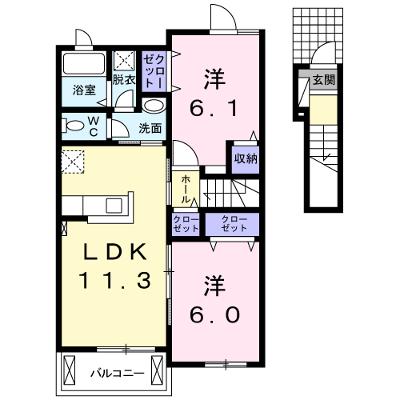 ジェントリープレイス 203【管理NO：1-023316301-02030】 ★家具家電は申し込み後に搬入します★の外観画像