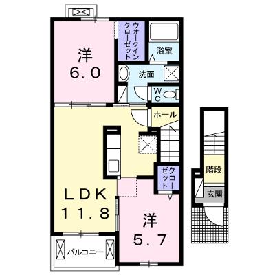 トレジャー 202【管理NO：1-021099001-02020】 ★家具家電は申し込み後に搬入します 2026年07月中旬入居可能の外観画像