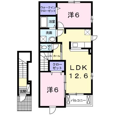 ラフレシール 204【管理NO：1-017600801-02040】 ★家具家電は申し込み後に搬入します★の外観画像