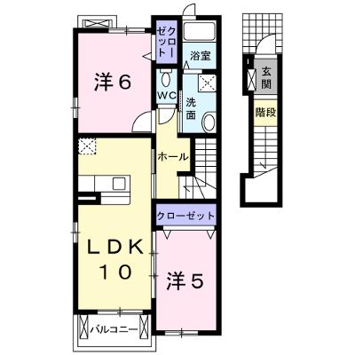 ラブリー・ゼファーＡ 203【管理NO：1-014317501-02030】 ★家具家電は申し込み後に搬入します★の外観画像