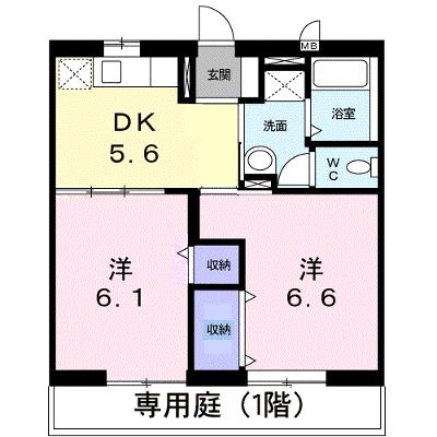 サンテラス窪　Ｃ 102【管理NO：1-007047202-01020】 ★家具家電は申し込み後に搬入しますの外観画像
