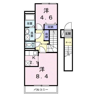 エミールシャランⅡ 203【管理NO：1-099423901-02030】 ★家具家電は申し込み後に搬入しますの外観画像