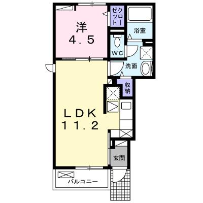 リナセント　Ⅰ 101【管理NO：1-028509301-01010】 ★家具家電は申し込み後に搬入します★の外観画像