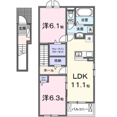 Ｒ．Ｎ．Ｐ　レジデンスＷ　Ⅱ 201【管理NO：1-028452102-02010】 ★家具家電は申し込み後に搬入します★ ★2026年10月上旬入居可能★の外観画像