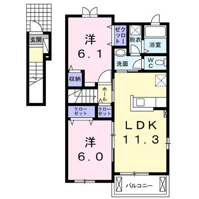 Ｅｘｃｅｌｌｅｎｔ　悠　Ａ 201【管理NO：1-023817401-02010】 ★家具家電は申し込み後に搬入します★の外観画像