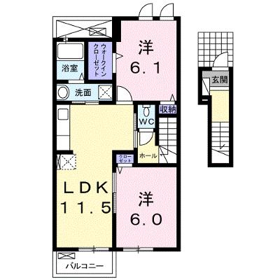 フランベル　Ａ 203【管理NO：1-023381001-02030】 ★家具家電は申し込み後に搬入します★の外観画像