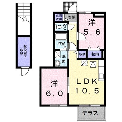 エレガントヴィラ１号館 102【管理NO：1-010378901-01020】 ★家具家電は申し込み後に搬入します 2026年07月中旬入居可能の外観画像