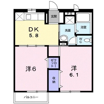 サンテラス窪　Ｂ 202【管理NO：1-007125401-02020】 ★家具家電は申し込み後に搬入しますの外観画像