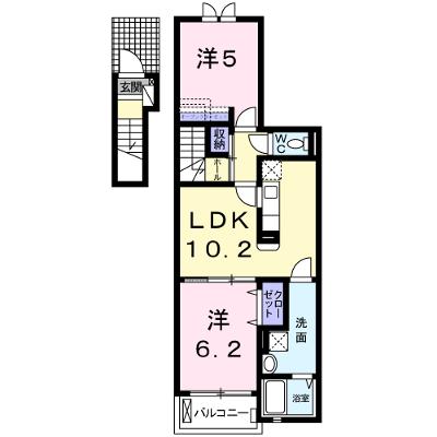 アリッサム 202【管理NO：1-024785201-02020】 ★家具家電は申し込み後に搬入します★の外観画像
