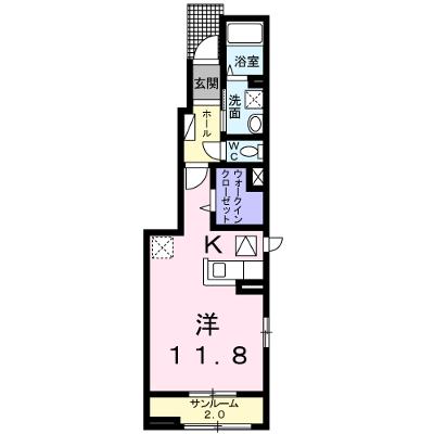 プリムローズ　Ⅱ　Ｂ 101【管理NO：1-023394202-01010】 ★家具家電は申し込み後に搬入しますの外観画像