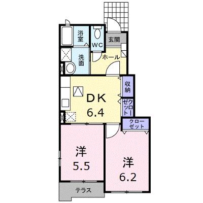 ミニョン　プロムナード　１ 104【管理NO：1-014946701-01040】 ★家具家電は申し込み後に搬入しますの外観画像