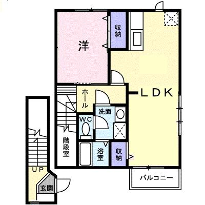 メゾンサンパティーク　Ｂ 203【管理NO：1-007792102-02030】 ★家具家電は申し込み後に搬入しますの外観画像
