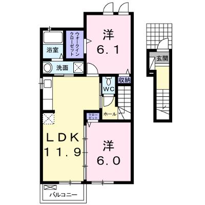 ベル　セレーノ　Ｄ棟 202【管理NO：1-020730301-02020】 ★家具家電は申し込み後に搬入します★の外観画像