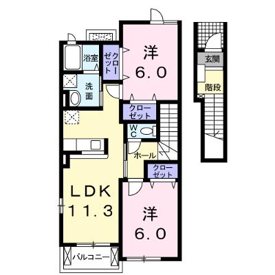 ウェルネス　Ⅱ 205【管理NO：1-017572802-02050】 ★家具家電は申し込み後に搬入します★ ★2026年08月下旬入居可能★の外観画像