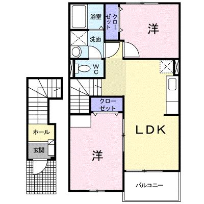 プリムローズヴィラ　Ａ 202【管理NO：1-012686001-02020】 ★家具家電は申し込み後に搬入しますの外観画像