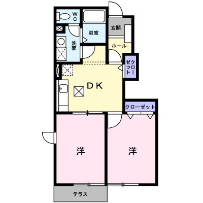 ツイングレイス　Ａ 103【管理NO：1-012312101-01030】 ★家具家電は申し込み後に搬入しますの外観画像