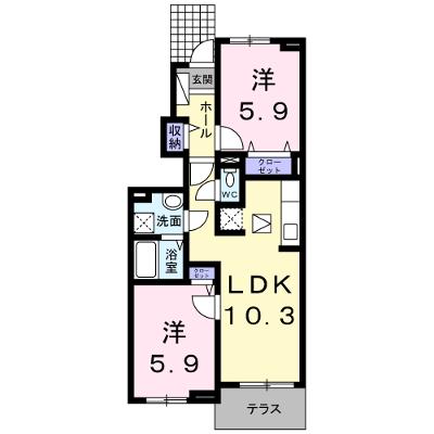 メゾンド・髙橋Ⅱ 102【管理NO：1-019733501-01020】 ★家具家電は申し込み後に搬入します 2026年08月上旬入居可能の外観画像