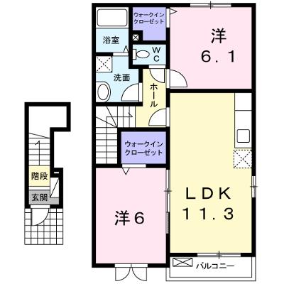 ウエストインＡ 203【管理NO：1-016089601-02030】 ★家具家電は申し込み後に搬入します★の外観画像