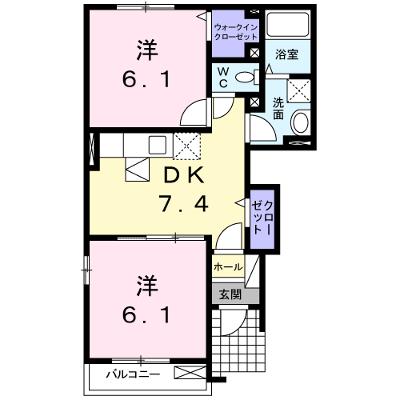 ウエストインＡ 101【管理NO：1-016089601-01010】 ★家具家電は申し込み後に搬入しますの外観画像