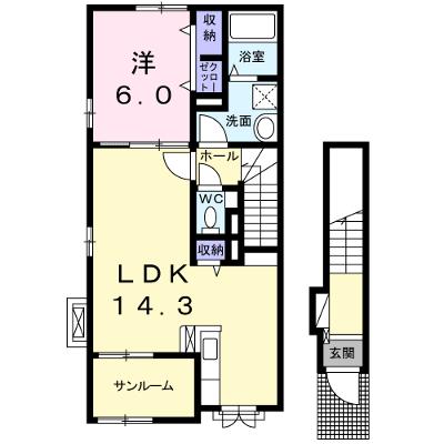 プロムナード彩園 201【管理NO：1-024655001-02010】 ★家具家電は申し込み後に搬入しますの外観画像