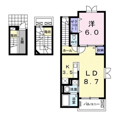 リバーサイド・グラースＫ 301【管理NO：1-017338601-03010】 ★家具家電は申し込み後に搬入します★の外観画像