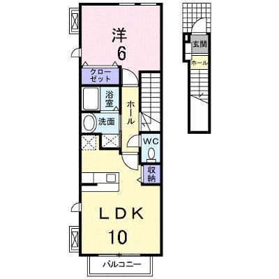 アビタシオンＢ 203【管理NO：1-015956602-02030】 ★家具家電は申し込み後に搬入します★の外観画像