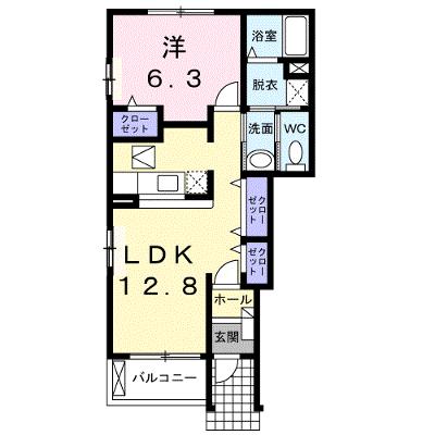 プラシードⅠ 101【管理NO：1-014567201-01010】 ★家具家電は申し込み後に搬入しますの外観画像