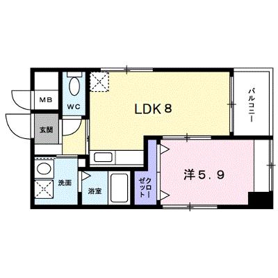クレスト呉服町 301【管理NO：1-013220601-03010】 ★家具家電は申し込み後に搬入しますの外観画像