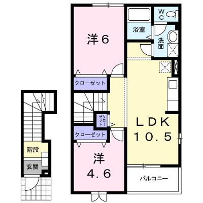 バルコ・デ・エストレジャＢ 202【管理NO：1-012524202-02020】 ★家具家電は申し込み後に搬入しますの外観画像