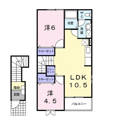 ハーモニーＫⅡ 203【管理NO：1-011918702-02030】 ★家具家電は申し込み後に搬入します★の外観画像