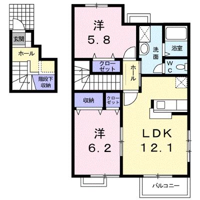 スマイルｋ 201【管理NO：1-011117001-02010】 ★家具家電は申し込み後に搬入します★の外観画像