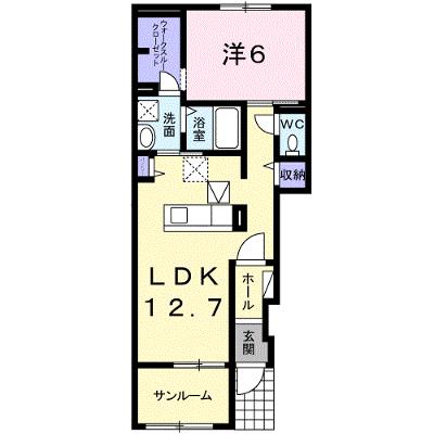 フランフルール 103【管理NO：1-022170001-01030】 ★家具家電は申し込み後に搬入します 2026年07月下旬入居可能の外観画像