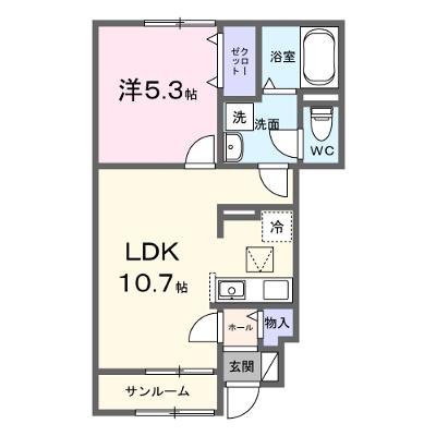 かのやⅢ 103【管理NO：1-027984401-01030】 ★家具家電は申し込み後に搬入します★の外観画像