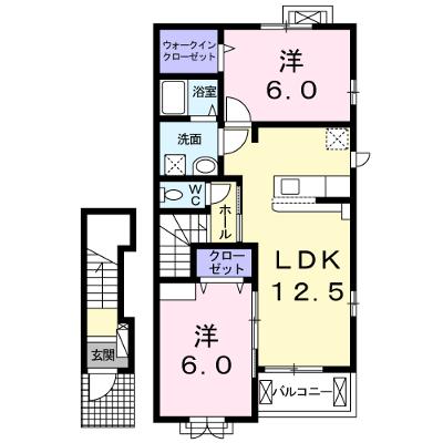 エスペランサⅡ 203【管理NO：1-022821902-02030】 ★家具家電は申し込み後に搬入しますの外観画像