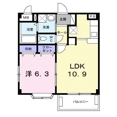 ベル・ソレイユＢ 303【管理NO：1-015359001-03030】 ★家具家電は申し込み後に搬入しますの外観画像