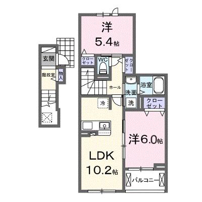 フォンテーヌⅤ 202【管理NO：1-028336601-02020】 ★家具家電は申し込み後に搬入します★ ★2026年10月上旬入居可能★の外観画像