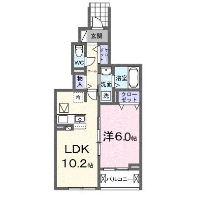 フォンテーヌⅤ 102【管理NO：1-028336601-01020】 ★家具家電は申し込み後に搬入します★ ★2026年10月上旬入居可能★の外観画像