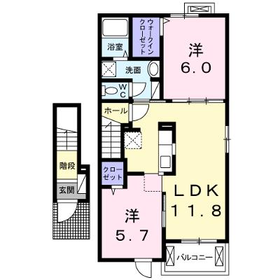 クラール　Ⅵ 206【管理NO：1-021965402-02050】 ★家具家電は申し込み後に搬入しますの外観画像