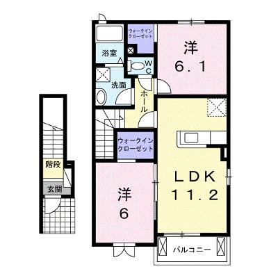 ベラ　カンパーニャ　Ｂ 206【管理NO：1-024386402-02050】 ★家具家電は申し込み後に搬入します★ ★2026年11月中旬入居可能★の外観画像