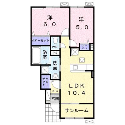 Ａｎｇｅ２２４　Ｂ 102【管理NO：1-024283202-01020】の外観画像