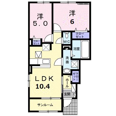 グランディール願成寺Ａ 101【管理NO：1-025474301-01010】 ★家具家電は申し込み後に搬入しますの外観画像