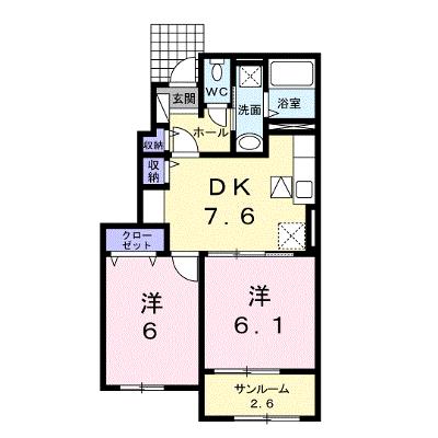 ベラ　カンパーニャ　Ａ 102【管理NO：1-024386401-01020】 ★家具家電は申し込み後に搬入します★の外観画像