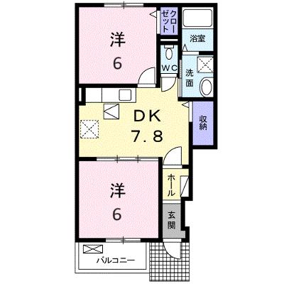 ダイアンサス 102【管理NO：1-017853801-01020】 ★家具家電は申し込み後に搬入しますの外観画像